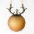 Lovely Swedish Grace ceiling light, with a brass and pale orange colored glass shade. Graphic, functionalist design....