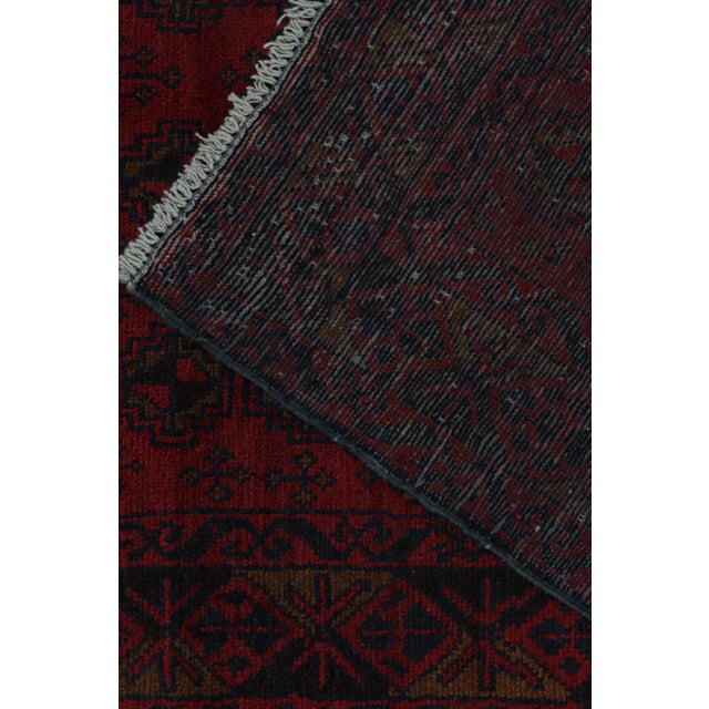 Textile Rug & Kilim’s Baluch Tribal Runner Rug in Burgundy Red With Geometric Patterns For Sale - Image 7 of 7