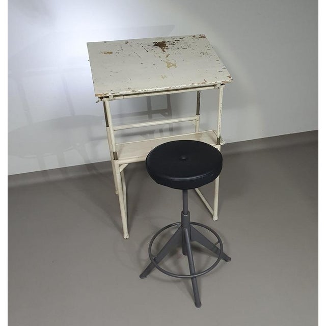 Vintage Industrial Drawing Table For Sale - Image 15 of 18
