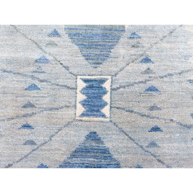 Mid-Century Modern Modern Swedish Pile Rug in Blue Tones by Doris Leslie Blau For Sale - Image 3 of 10