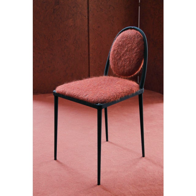 Terracotta Mohair Balzaretti Chair by Daniel Nikolovski & Danu Chirinciuc for KABINET For Sale - Image 6 of 9