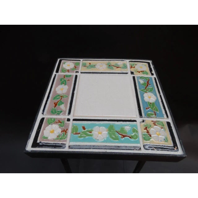 Green Malibu 9-Tile Spanish Revival Cocktail Table For Sale - Image 8 of 9