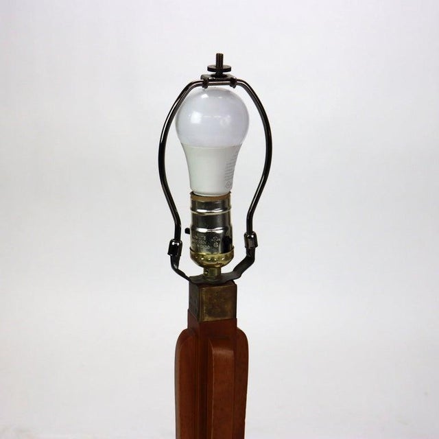 Wood Arts & Crafts Prairie School Table Lamp, Early 20th Century For Sale - Image 7 of 12