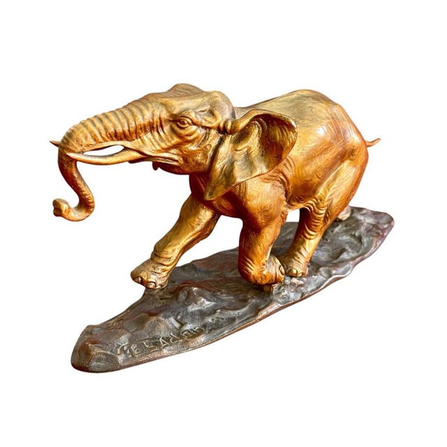 Elephant in Bronze by Ernest Louis Adnin For Sale - Image 4 of 12