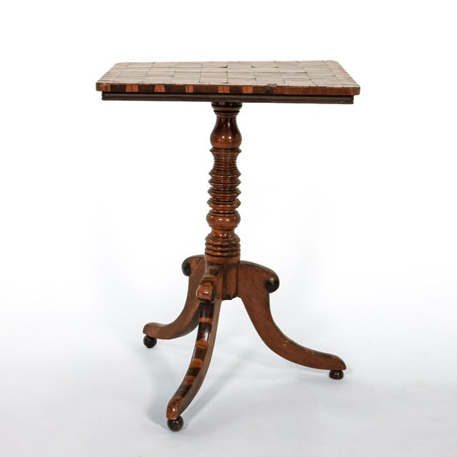 Early 19th Century Regency Games Table With Chessboard Top and Oyster Veneer, English, Circa 1830 For Sale - Image 5 of 7