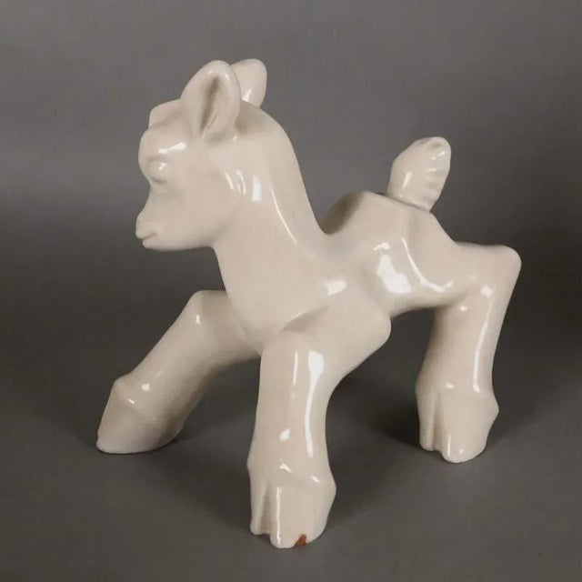 Art Deco Ceramic Suni Figurine by Ludwig König for Karlruher Majolika For Sale - Image 6 of 11