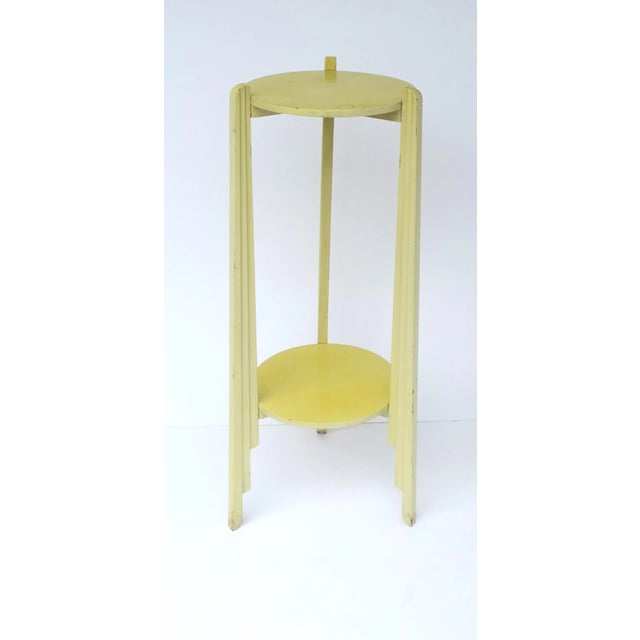 **There are two available, each sold separately, as per listing. A yellow column pillar pedestal stand with lower shelf,...
