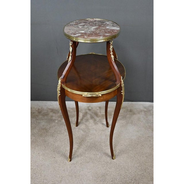Louis XV Style Mahogany Veneer Tea Table, Early 20th Century For Sale - Image 17 of 18