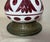 Antique 1800's Cut to Clear Cranberry Glass Stourbridge Bronze Oil Table Lamp For Sale - Image 12 of 14