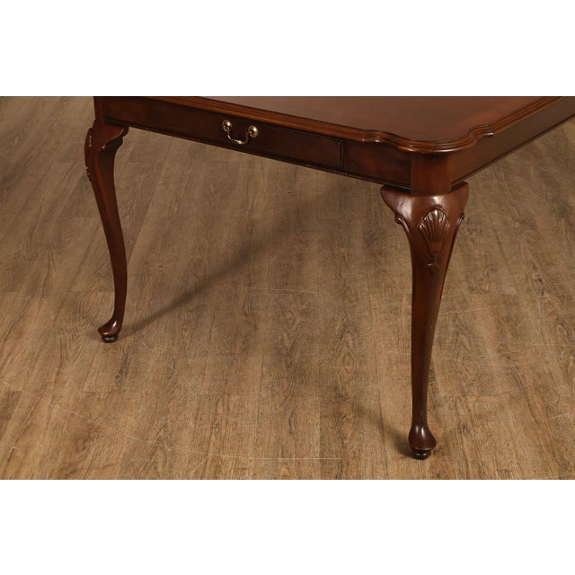 Ethan Allen Queen Anne Style Expandable Cherry Dining Table For Sale - Image 11 of 18
