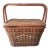 Premium Antique: 1920s Woven Wicker Picnic Trunk – Adirondack Great Camp / Heywood-Wakefield Style For Sale