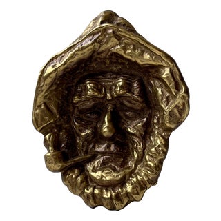 Miner Mike Keeler the Man and the Sea Ashtray in Brass, 1967 For Sale
