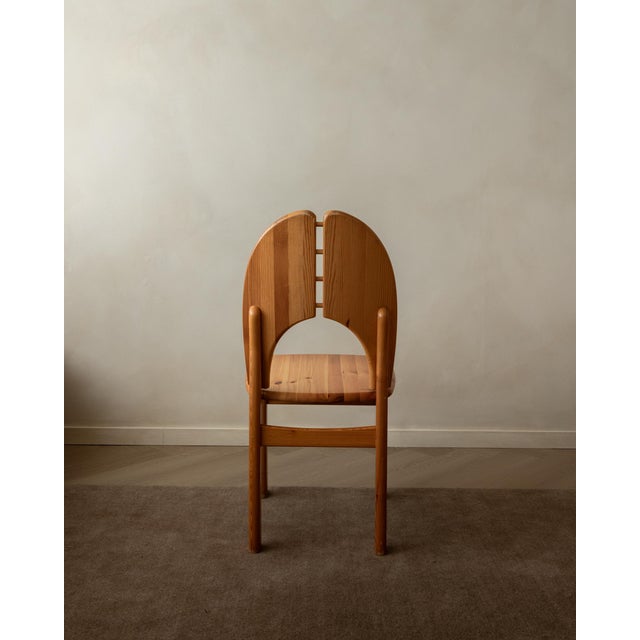 Scandinavian Brutalist Pine Dining Chairs, 1970s, Set of 6 For Sale - Image 9 of 18