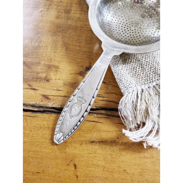 A rare and beautiful vintage circa early 1900s silver plated tea infuser/strainer, made by Christofle for the Hotel George...