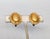 American Vintage 1980s Signed Monet Oval Goldtone Checkered Clip Earrings-2 Pieces For Sale - Image 3 of 7