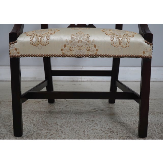 Set of 8 Baker Chippendale Mahogany Dining Room Chairs For Sale - Image 11 of 18