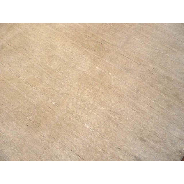 Persian 1950s White Cream Abstract Modern Vintage Kilim n.w. Persian 8'9" X 10'10" Flatweave Wool Carpet For Sale - Image 3 of 4