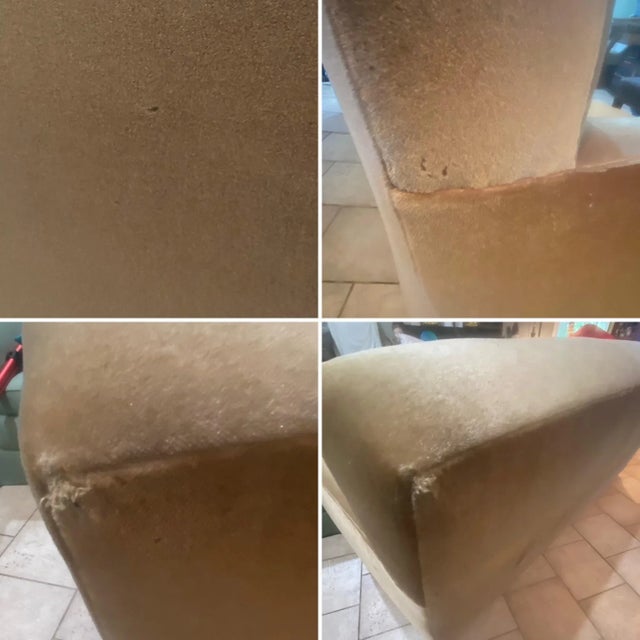 Wood Kreiss for Cisco Brothers Mohair Tuxedo Sofa For Sale - Image 7 of 9