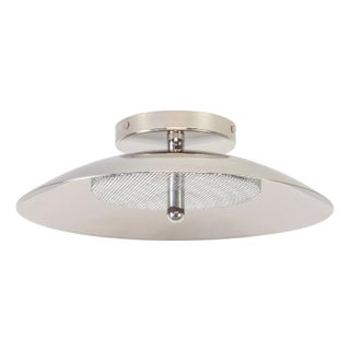 Signal Bathroom Flush Mount Ceiling Light, Nickel, by Souda, Modern, Minimal, Led, Surface Mount Lamp For Sale