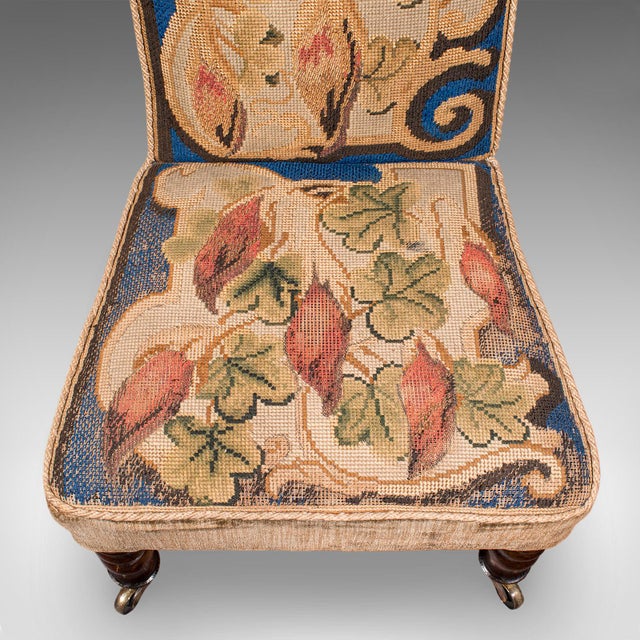 Antique Prayer Chair, English, Needlepoint, Ecclesiastical, Prie Dieu, Regency For Sale - Image 10 of 12