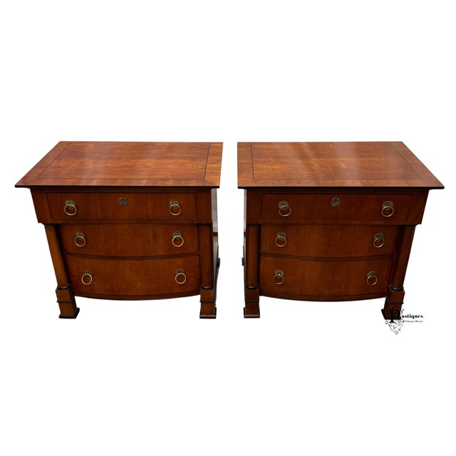 Vintage Henredon French Empire Style Mahogany Nightstands - Pair For Sale - Image 12 of 12