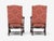 Baroque Style, Large Armchairs, Carved Wood, Red Damask, England, 1920s For Sale - Image 16 of 16