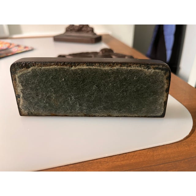 Bronze 1930s Art Deco Nude Dancer Cast Iron Bookends For Sale - Image 8 of 8