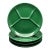 Vintage Italian Emerald Green Ceramic Divided Fondue Grill Plates Set of Four For Sale