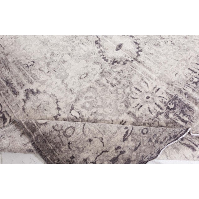 Textile Contemporary Eggplant Beige Handmade Wool Rug by Doris Leslie Blau For Sale - Image 7 of 9