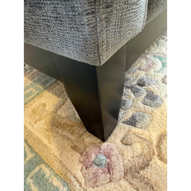 Contemporary Track Arm Sofa, Gray Velvet For Sale - Image 11 of 12