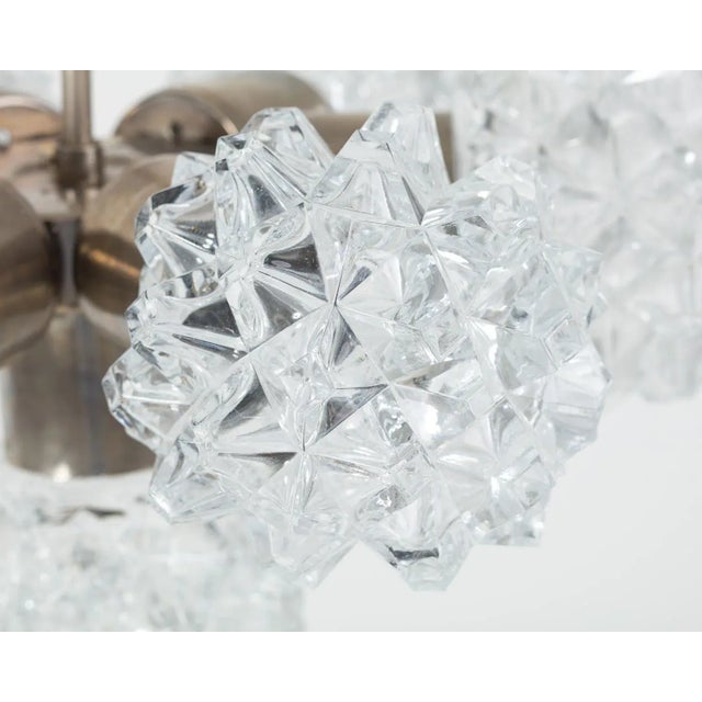 Cut-Glass Ceiling Lamp from Kamenický Šenov, 1970s For Sale - Image 6 of 8