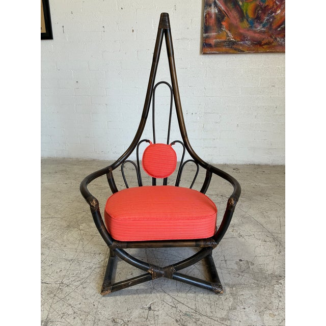 1970s Vintage Bamboo Lounge Chair by Henry Olko for Willow and Reed For Sale - Image 5 of 6