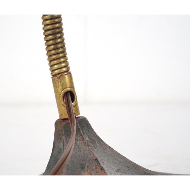 Metal Restored 1920s Industrial Steel Gooseneck Desk Lamp For Sale - Image 7 of 9