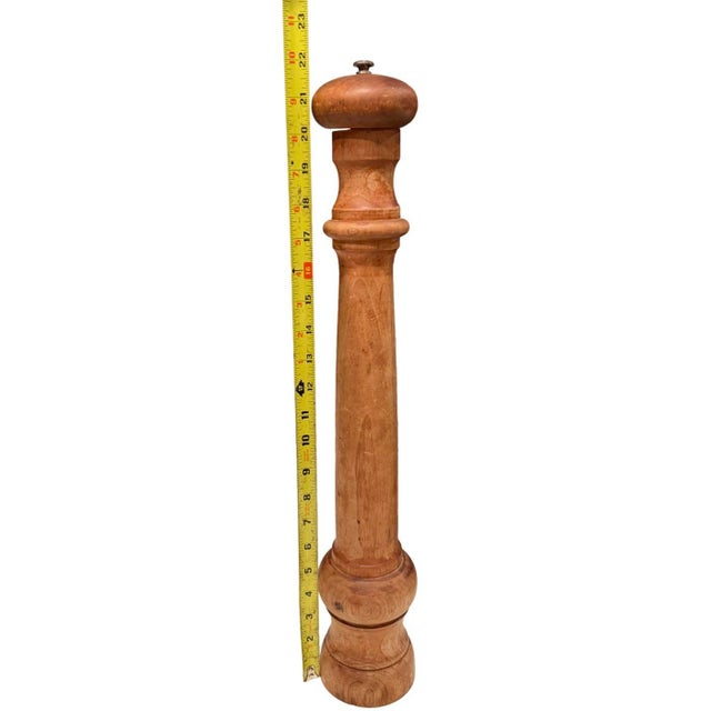 Mid-Century Giant 22” Peugeot France Beechwood Restaurant Pepper Mill, C. 1950s–60s For Sale - Image 12 of 12