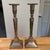 Pair of Heavy Antique Silver Plated Candle Sticks