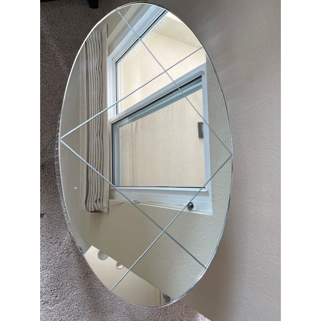 Art Deco Art Deco Mirrored Demilune Console (1925-1935) For Sale - Image 3 of 5