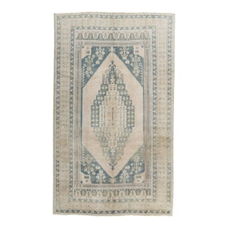 Vintage Beige Turkish Oushak Area Rug 5'8 X 9'6 For Sale