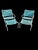 A coordinating four-piece vintage outdoor seating set by Tropitone, comprising two armchairs and two matching ottomans....