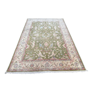 6ft 2in × 9ft Hand-Knotted Wool Oriental-Style Area Rug