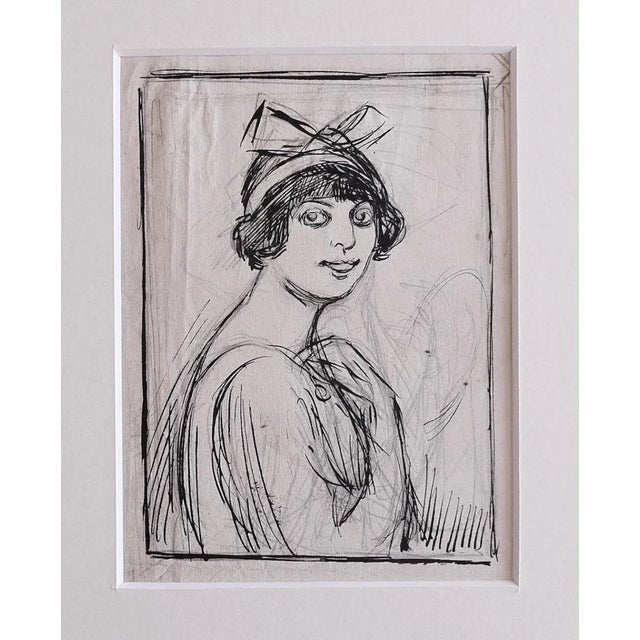 Portrait is an original Drawing in pencil and pen realized by Gabriele Galantara. Good conditions. Passepartout included:...