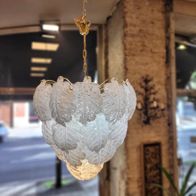Chandelier in Murano Glass and Metal from Mazzega, Italy, 1970s For Sale - Image 3 of 18