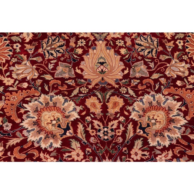 Shabby Chic Shabby Chic 1990's Pak-Persian Red/Beige Wool Rug - 9'3'' X 12'11'' For Sale - Image 3 of 9