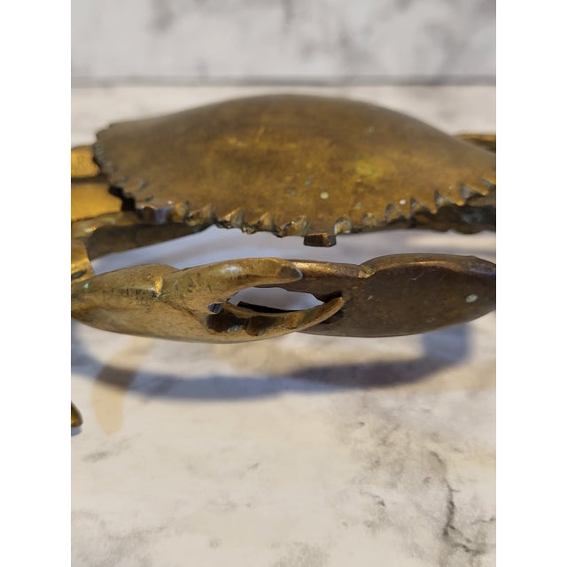 Brass Articulate Brass Crab Catchall For Sale - Image 8 of 13