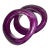 1980s Vintage Modernist Chunky Magenta Swirl Bangles - a Pair For Sale