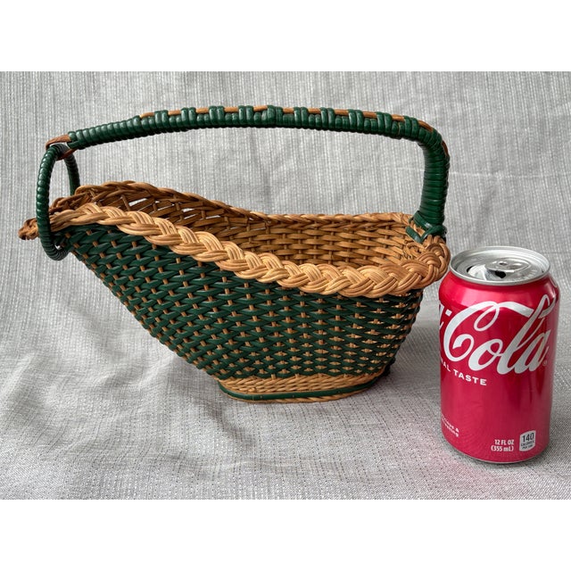 Vintage French Wicker Wine Bottle Holder For Sale - Image 12 of 14