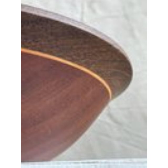Mid-Century Modern Vintage Mahogany Wooden Bowl For Sale - Image 3 of 5