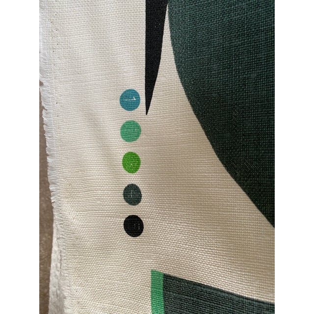 2020s Serena Dugan Condesa Fabric in Peacock / Lime- 6 Yards For Sale - Image 5 of 5