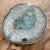 Art Deco Large Blue Agate Geode Slice 11” Natural Crystal Slab Gold Edge For Sale - Image 3 of 12