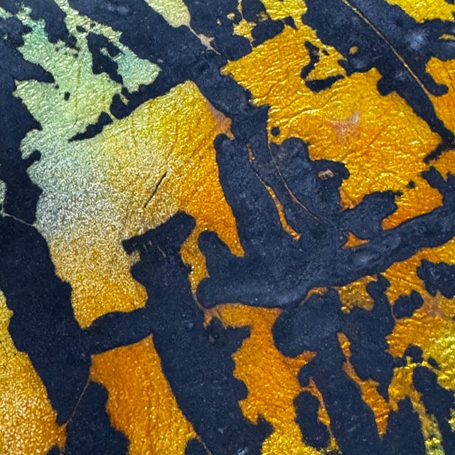 Paint Vintage 60s 70s Mid-Century Modern Electric Tiger Stripe Enamel on Copper Bowl Candy Dish For Sale - Image 7 of 12