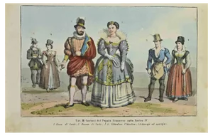 Auguste Wahlen, French Costumes at the Time of Henry IV, Lithograph, 1844